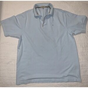 Burberry London Men's Polo Pullover Light Blue Size XL  Small detail In Photo